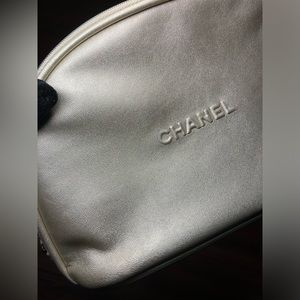 Shimmery Gold Cosmetic Makeup Pouch